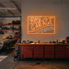 Garage Neon Sign Personalized, Custom Name Retro LED Light, Man Cave Auto Decor