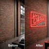 Garage Neon Sign Personalized, Custom Name Retro LED Light, Man Cave Auto Decor