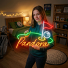 Golf Neon Sign Custom, Name Flag Ball LED Light, Man Cave Game Room Decor