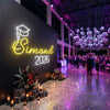 Graduation Neon Sign Custom, Name Cap LED Light, Grad Party Wall Decor Gift