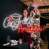 Graduation Neon Sign Custom, Name Grad Cap LED Light, Graduation Party Decor