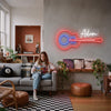 Guitar Neon Sign Custom, Name Music LED Light, Studio Wall Decor