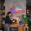 Guitar Neon Sign Custom, Name Music LED Light, Studio Wall Decor