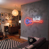 Guitar Neon Sign Custom, Name Music LED Light, Studio Wall Decor