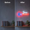 Guitar Neon Sign Custom, Name Music LED Light, Studio Wall Decor