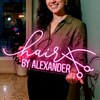 Hair Salon Neon Sign Custom, Name Scissors LED Light, Salon Wall Decor