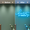 Hair Salon Neon Sign Custom, Name Scissors LED Light, Salon Wall Decor