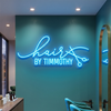Hair Salon Neon Sign Custom, Name Scissors LED Light, Salon Wall Decor