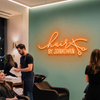 Hair Salon Neon Sign Custom, Name Scissors LED Light, Salon Wall Decor