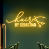 Hair Salon Neon Sign Custom, Name Scissors LED Light, Salon Wall Decor