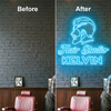 Hair Studio Neon Sign Custom, Name Hairstyle LED Light, Salon Wall Decor