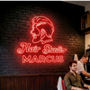 Hair Studio Neon Sign Custom, Name Hairstyle LED Light, Salon Wall Decor