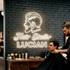 Hair Studio Neon Sign Custom, Name Hairstyle LED Light, Salon Wall Decor