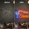 Hockey Neon Sign Custom, Name Stick LED Light, Sports Room Decor