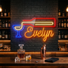 Hockey Neon Sign Custom, Name Stick LED Light, Sports Room Decor