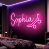 Hockey Neon Sign Custom, Name Sticks LED Light, Boys Room Wall Decor