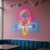 Ice Cream Neon Sign Custom, Mood Dessert LED Light, Cafe Wall Decor