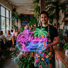 Lounge Neon Sign Custom, Name Flamingo Palm LED Light, Cocktail Home Bar Decor