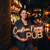 Lounge Neon Sign Custom, Name LED Light, Bar Restaurant Wall Decor
