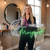 Makeup Neon Sign Custom, Name Beauty Face LED Light, Salon Wall Decor