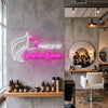Makeup Neon Sign Custom, Name Beauty Face LED Light, Salon Wall Decor
