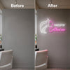 Makeup Neon Sign Custom, Name Beauty Face LED Light, Salon Wall Decor