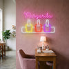 Margarita Neon Sign Custom, Bottle Bar LED Light, Home Bar Wall Decor