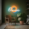 Monogram Neon Sign Custom, Name Initial LED Light, Bedroom Wall Decor Gift