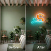 Monogram Neon Sign Custom, Name Letter LED Light, Bedroom Wall Home Decor Gift