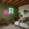 Monogram Neon Sign Custom, Name Letter LED Light, Bedroom Wall Home Decor Gift
