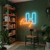 Monogram Neon Sign Custom, Name Letter LED Light, Bedroom Wall Home Decor Gift
