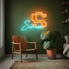 Monogram Neon Sign Custom, Name Letter LED Light, Bedroom Wall Home Decor Gift
