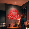 Music Neon Sign Custom, Name Headphones LED Light, Bedroom Wall Decor