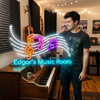 Music Neon Sign Custom, Name Note LED Light, Music Room Studio Wall Decor