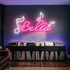 Music Neon Sign Custom, Name Notes LED Light, Bedroom Wall Decor