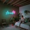 Name Neon Sign Custom, Bow LED Light, Girls Kids Bedroom Wall Nursery Decor