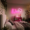 Name Neon Sign Custom, Bow LED Light, Girls Kids Bedroom Wall Nursery Decor
