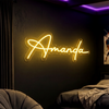 Name Neon Sign Custom, Script LED Light, Bedroom Wall Decor