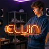 Name Neon Sign Custom, Script LED Light, Bedroom Wall Decor