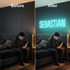Name Neon Sign Custom, Script LED Light, Bedroom Wall Decor