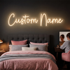 Name Neon Sign Custom, Script LED Light, Bedroom Wall Decor
