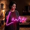 Name Neon Sign Custom, Script LED Light, Bedroom Wall Decor