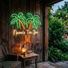 Palm Tree Pub Neon Sign Custom, Name Tiki LED Light, Outdoor Bar Decor