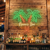 Palm Tree Pub Neon Sign Custom, Name Tiki LED Light, Outdoor Bar Decor