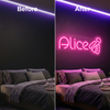 Pencil Neon Sign Custom, Name School LED Light, Kids Room Wall Decor