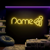 Pencil Neon Sign Custom, Name School LED Light, Kids Room Wall Decor