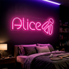 Pencil Neon Sign Custom, Name School LED Light, Kids Room Wall Decor