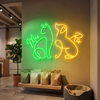 Pet Grooming Neon Sign Custom, Dog Cat LED Light, Pet Shop Wall Decor