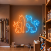 Pet Grooming Neon Sign Custom, Dog Cat LED Light, Pet Shop Wall Decor