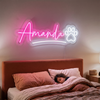 Pet Paw Neon Sign Custom, Name Paw Print LED Light, Kids Room Wall Decor
